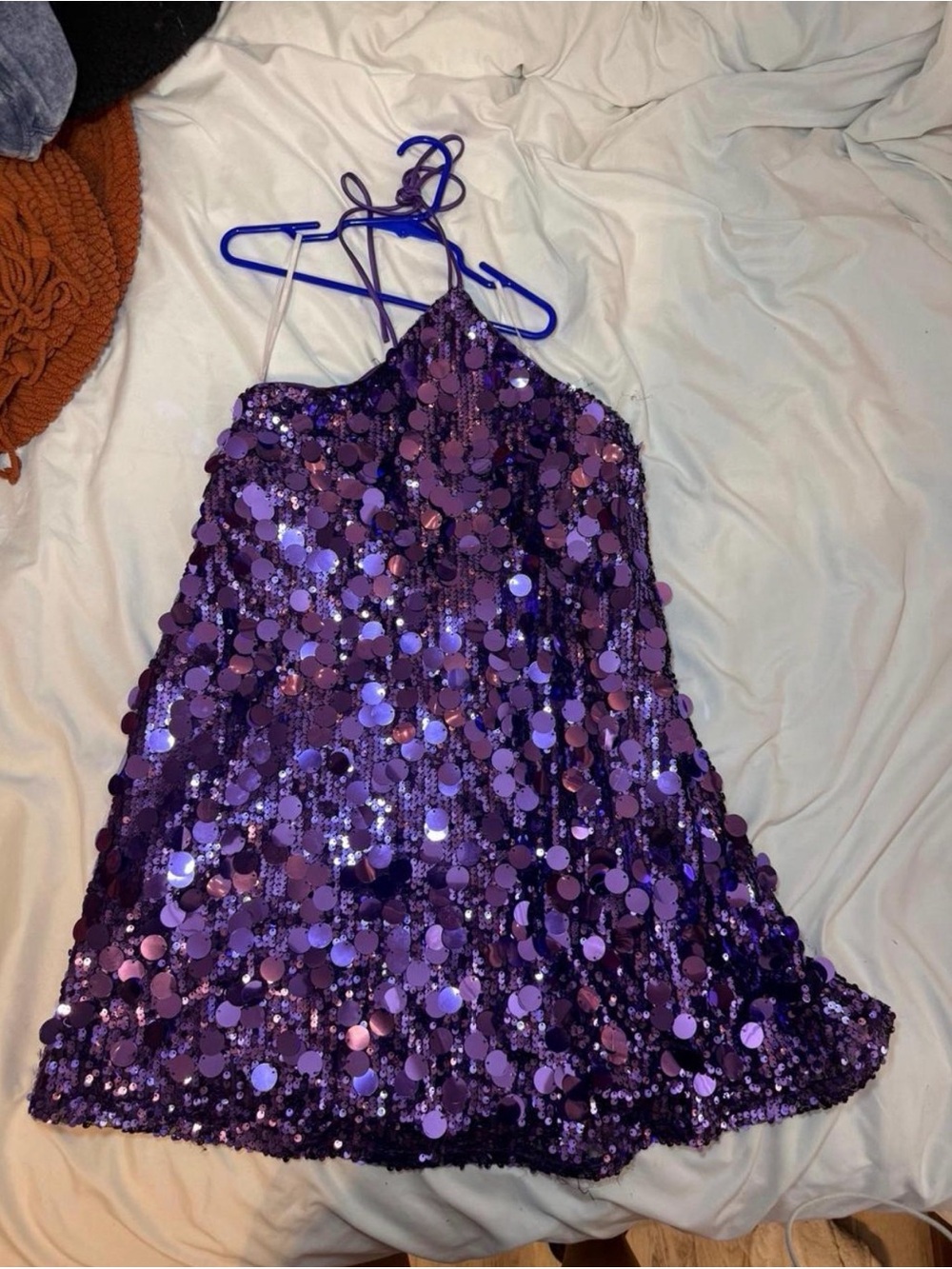 Princess Polly Purple Sequin Halter Dress - Picture 4 of 5